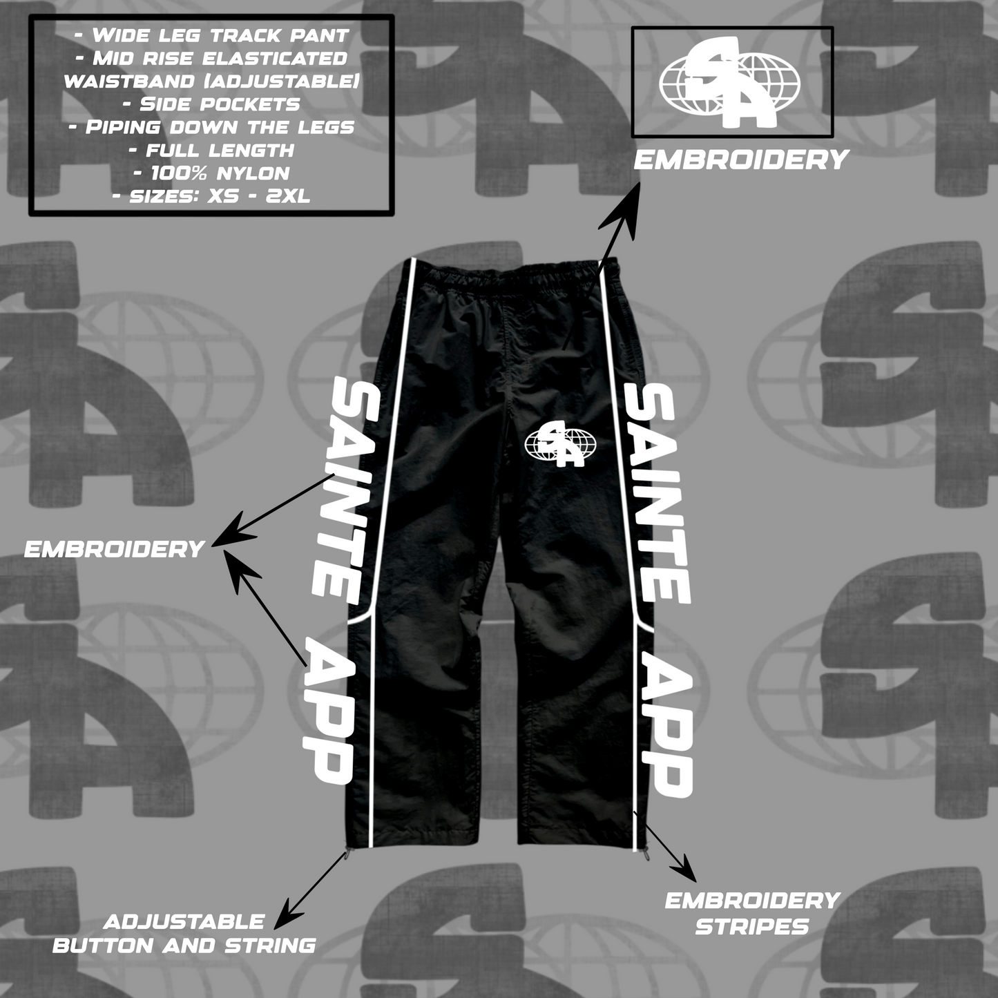 Sainte App Windbreaker Pants