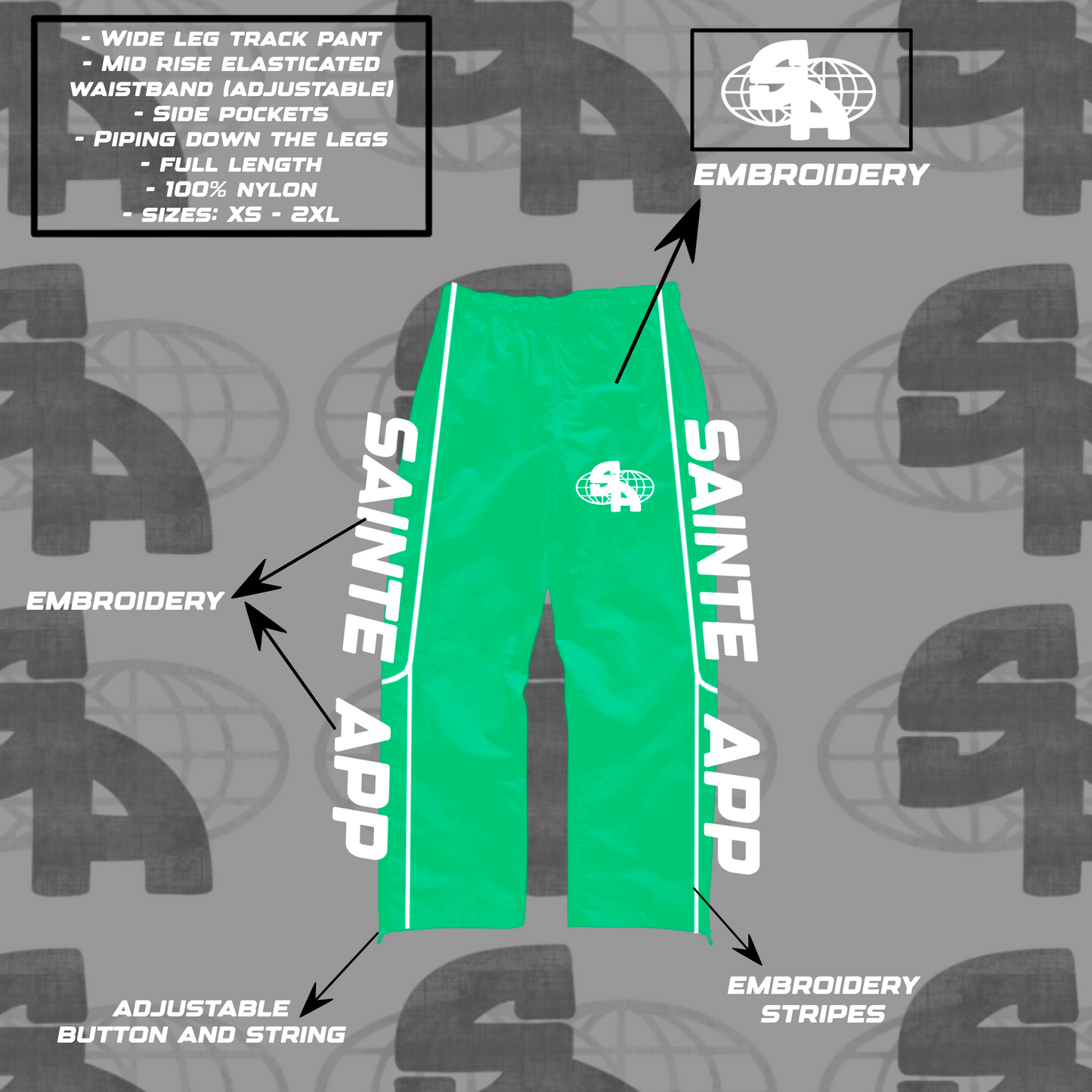 Sainte App Windbreaker Pants