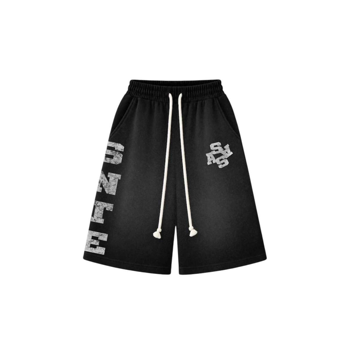 Black 3/4 Quarter Shorts